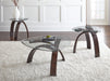 Pitman - 3 Piece Occasional Table Set - Brown – Table Sets by Steve Silver Furniture at Furniture Wholesale Plus , Nashville furniture store