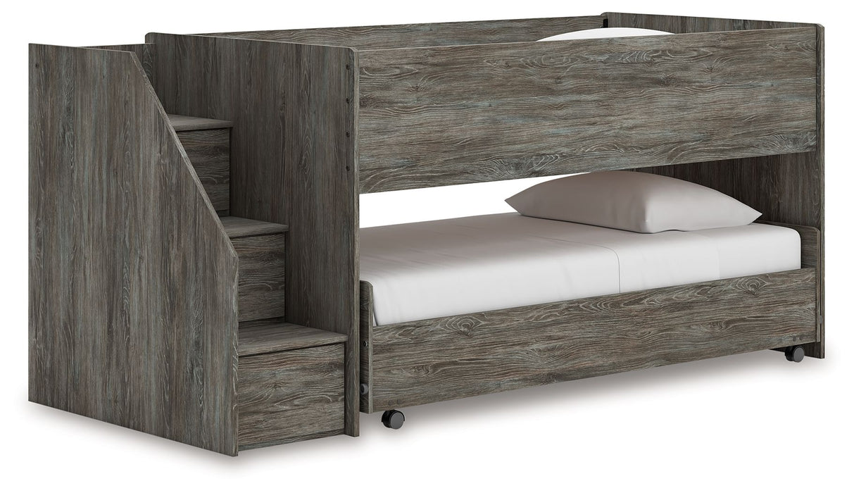 Frandern - Twin Over Twin Loft Bed - Gray – Loft Beds by Signature Design by Ashley® at Furniture Wholesale Plus , Nashville furniture store