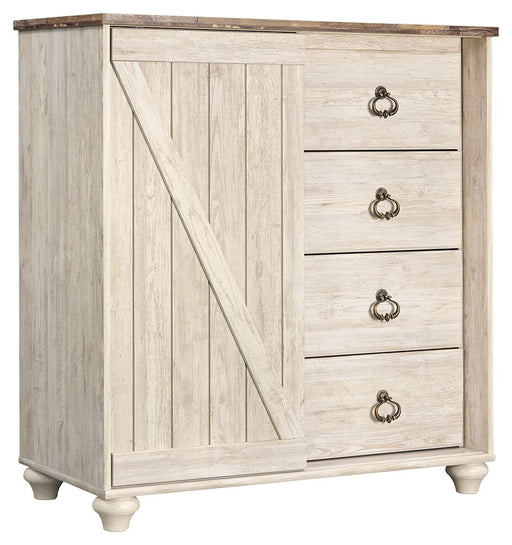 Willowton - Dressing Chest - Whitewash – Accent Chests by Signature Design by Ashley® at Furniture Wholesale Plus , Nashville furniture store