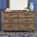 Ridgecrest - 6 Drawer Dresser - Cobblestone – Dressers by Liberty Furniture at Furniture Wholesale Plus , Nashville furniture store