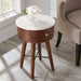 Bangalore - White Marble Top Round End Table - White – End Tables by Steve Silver Furniture at Furniture Wholesale Plus , Nashville furniture store