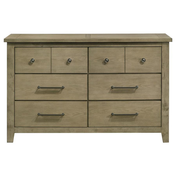 Hazlewood - 6-Drawer Bedroom Dresser Cabinet - Vineyard Oak – Dressers by Coaster Fine Furniture at Furniture Wholesale Plus , Nashville furniture store