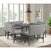 Seneca - Counter Bench With Upholstered Back And Fabric - Brown – Counter Benches by Elements International at Furniture Wholesale Plus , Nashville furniture store