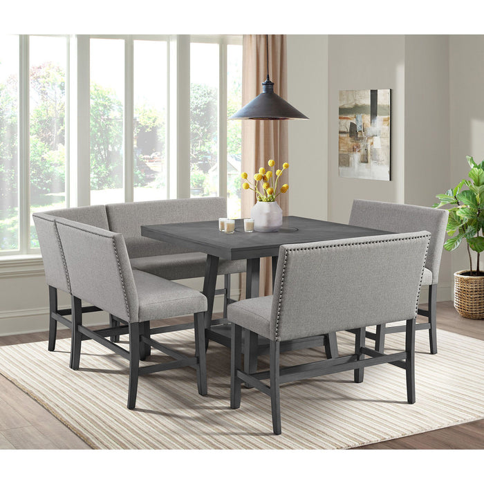 Seneca - Counter Corner Bench With Upholstered Back – Counter Benches by Elements International at Furniture Wholesale Plus , Nashville furniture store