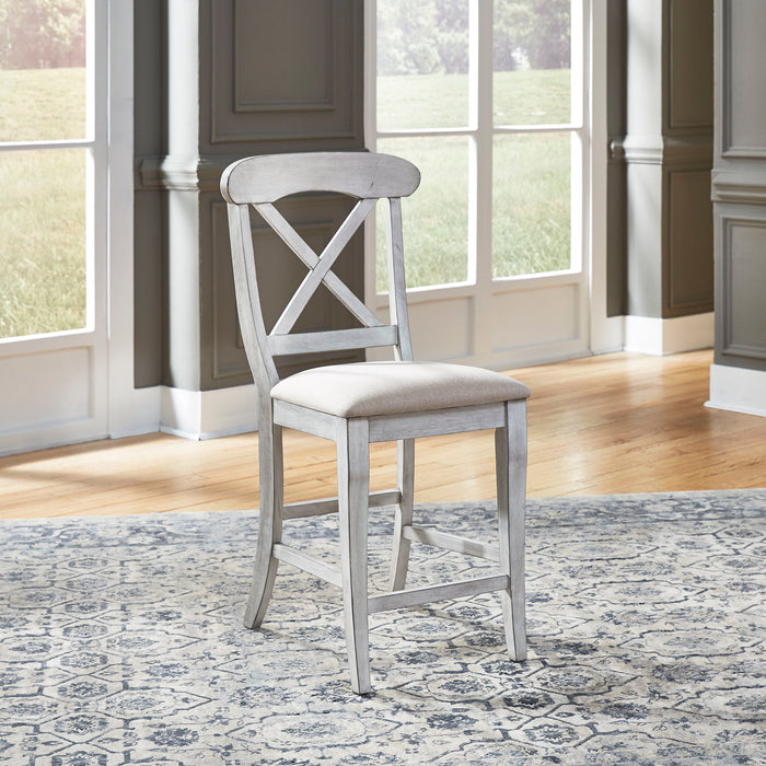 Ocean Isle - Upholstered X Back Counter Chair – Counter Chairs by Liberty Furniture at Furniture Wholesale Plus , Nashville furniture store