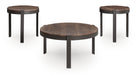 Horizon Hills - Occasional Table Set (Set of 3) - Brown / Black – Table Sets by Signature Design by Ashley® at Furniture Wholesale Plus , Nashville furniture store