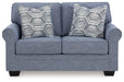 Carissa Manor - Loveseat - Denim – Stationary Loveseats by Benchcraft® at Furniture Wholesale Plus , Nashville furniture store