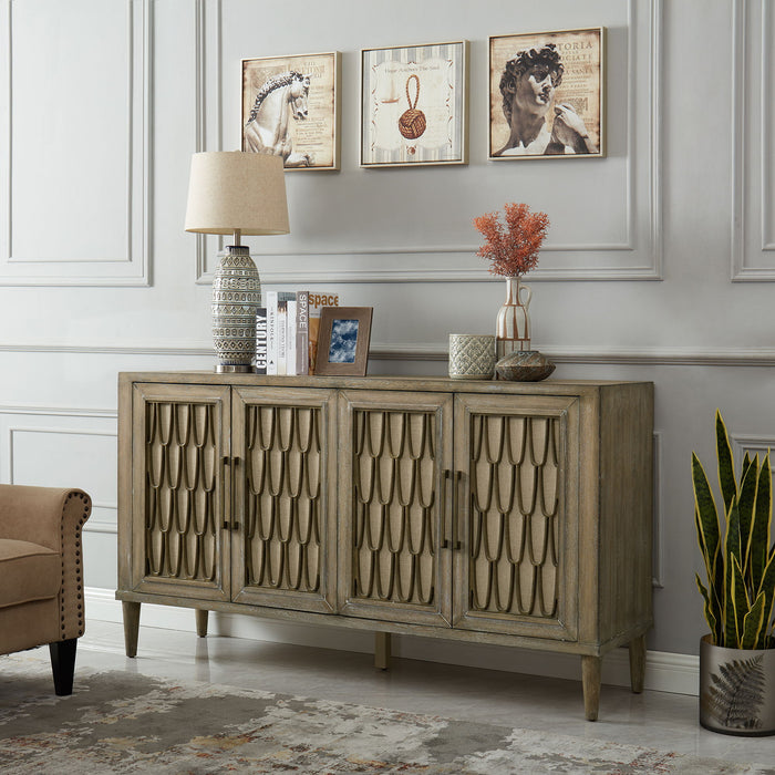 Devonshire - 4 Door Accent Cabinet - Driftwood – Accent Cabinets by Liberty Furniture at Furniture Wholesale Plus , Nashville furniture store