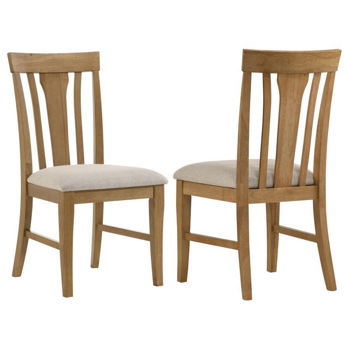 Hartville - Dining Side Chair (Set of 2) - Natural Light Brown – Chair Sets by Coaster Fine Furniture at Furniture Wholesale Plus , Nashville furniture store