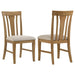 Hartville - Dining Side Chair (Set of 2) - Natural Light Brown – Chair Sets by Coaster Fine Furniture at Furniture Wholesale Plus , Nashville furniture store