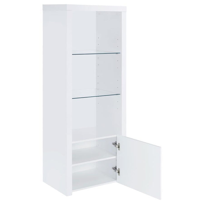 Jude - 3-Shelf Engineered Wood Media Tower - High Gloss White – Piers by Coaster Fine Furniture at Furniture Wholesale Plus , Nashville furniture store