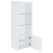 Jude - 3-Shelf Engineered Wood Media Tower - High Gloss White – Piers by Coaster Fine Furniture at Furniture Wholesale Plus , Nashville furniture store