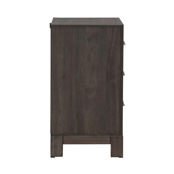 Modern Edge - Nightstand With Charging Station - Caffe – Nightstands w/ Charging Stations by Liberty Furniture at Furniture Wholesale Plus , Nashville furniture store