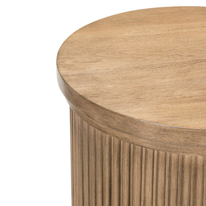 Haven Hills - Round Chairside Table - Camel Beige – Chair Side Tables by Liberty Furniture at Furniture Wholesale Plus , Nashville furniture store