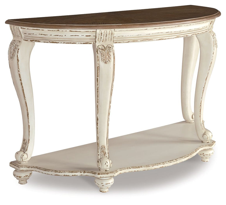 Realyn - Sofa Table - White / Brown – Sofa Tables by Signature Design by Ashley® at Furniture Wholesale Plus , Nashville furniture store