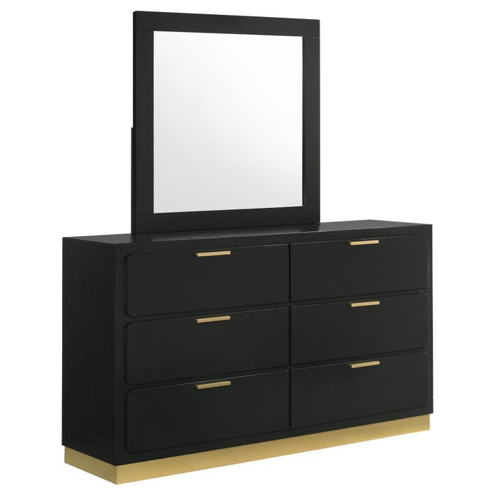 Caraway - 6-Drawer Bedroom Dresser With Mirror – Dresser & Mirror by Coaster Fine Furniture at Furniture Wholesale Plus , Nashville furniture store