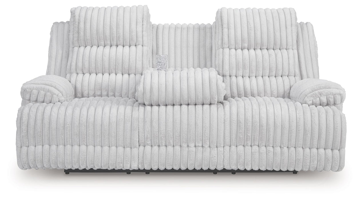 Rhines Falls - Reclining Power Sofa With Drop Down Table - Alloy – Reclining Sofas by Signature Design by Ashley® at Furniture Wholesale Plus , Nashville furniture store