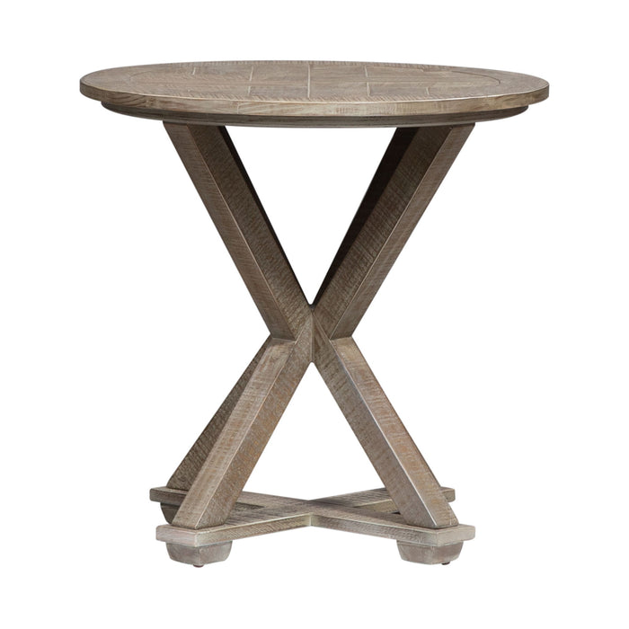Parkland Falls - Round End Table - Weathered Taupe – End Tables by Liberty Furniture at Furniture Wholesale Plus , Nashville furniture store