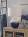 Dashland - Metal Table Lamp - White / Navy – Table Lamps by Signature Design by Ashley® at Furniture Wholesale Plus , Nashville furniture store