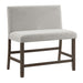 Seneca - Counter Bench With Upholstered Back And Fabric - Brown – Counter Benches by Elements International at Furniture Wholesale Plus , Nashville furniture store