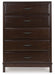 Vanmore - Five Drawer Chest - Dark Brown – Accent Chests by Benchcraft® at Furniture Wholesale Plus , Nashville furniture store