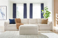 Fannin - 4-Piece Sectional With Ottoman - Ivory – Stationary Sectionals by Signature Design by Ashley® at Furniture Wholesale Plus , Nashville furniture store