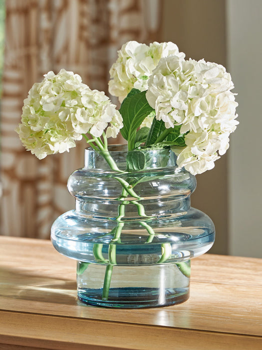 Vallmen - Blue - Premium Vases & Jars from Signature Design by Ashley® - Just $58! Shop now at Furniture Wholesale Plus  We are the best furniture store in Nashville, Hendersonville, Goodlettsville, Madison, Antioch, Mount Juliet, Lebanon, Gallatin, Springfield, Murfreesboro, Franklin, Brentwood