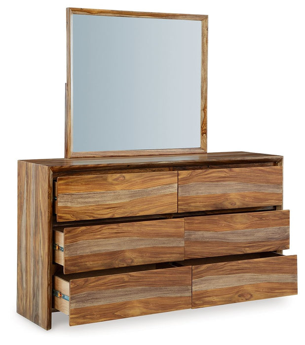 Dressonni - Dresser And Mirror - Brown – Dresser & Mirror by Signature Design by Ashley® at Furniture Wholesale Plus , Nashville furniture store