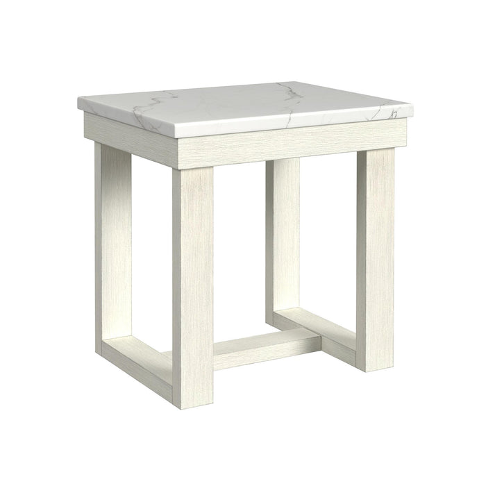 Catilin - End Table - Brushed White – End Tables by Elements International at Furniture Wholesale Plus , Nashville furniture store
