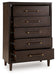 Dantenton - Five Drawer Chest - Merlot – Accent Chests by Benchcraft® at Furniture Wholesale Plus , Nashville furniture store