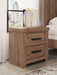 Oliandon - Two Drawer Night Stand - Light Brown – Nightstands w/ Charging Stations by Signature Design by Ashley® at Furniture Wholesale Plus , Nashville furniture store