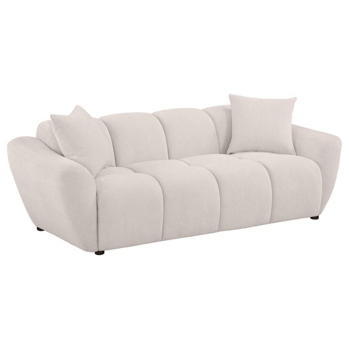 Destino - Chenille Splayed Arm Sofa Set – Stationary Sofas & Loveseats by Coaster Fine Furniture at Furniture Wholesale Plus , Nashville furniture store