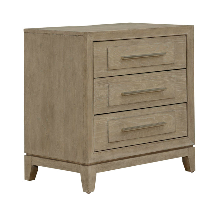 Brentwood - 3 Drawer Nightstand With Charging Station - Sandstone – Nightstands w/ Charging Stations by Liberty Furniture at Furniture Wholesale Plus , Nashville furniture store