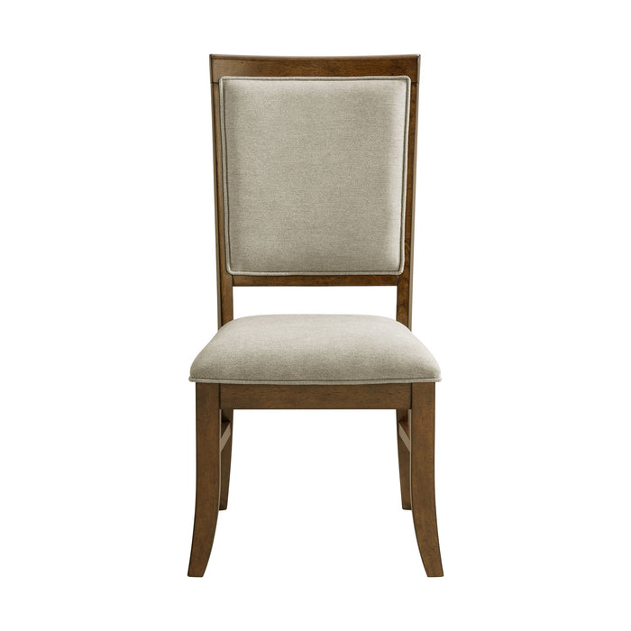 Phillipe - Dining Side Chair With Fabric (Set of 2) - Cherry And Gray – Chair Sets by Elements International at Furniture Wholesale Plus , Nashville furniture store