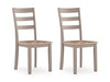 Harperfeld - Dining Room Side Chair (Set of 2) - Natural / Gray – Chair Sets by Signature Design by Ashley® at Furniture Wholesale Plus , Nashville furniture store