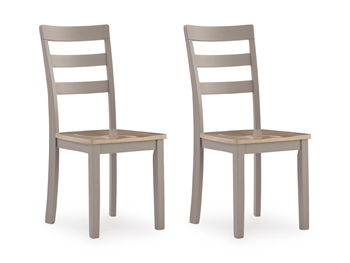 Harperfeld - Dining Room Side Chair (Set of 2) - Natural / Gray – Chair Sets by Signature Design by Ashley® at Furniture Wholesale Plus , Nashville furniture store