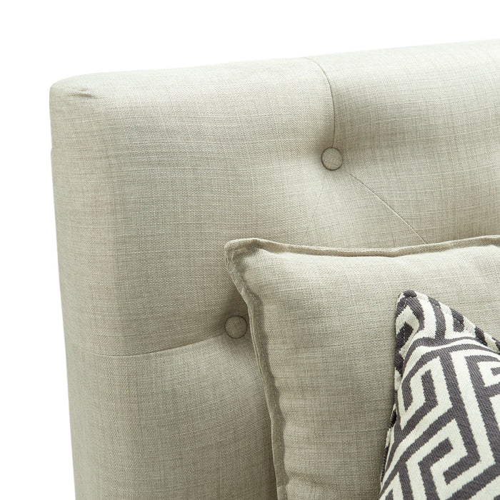 Maddox - Corner With Three Pillows - Beige – Upholstered Benches by Elements International at Furniture Wholesale Plus , Nashville furniture store