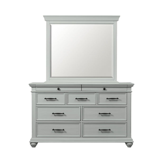 Slater - 9-Drawer Dresser With Mirror – Dresser & Mirror by Elements International at Furniture Wholesale Plus , Nashville furniture store