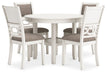 Erinberg - Dining Room Table Set (Set of 5) - Antique White – 5 Piece Dining Room Sets by Signature Design by Ashley® at Furniture Wholesale Plus , Nashville furniture store