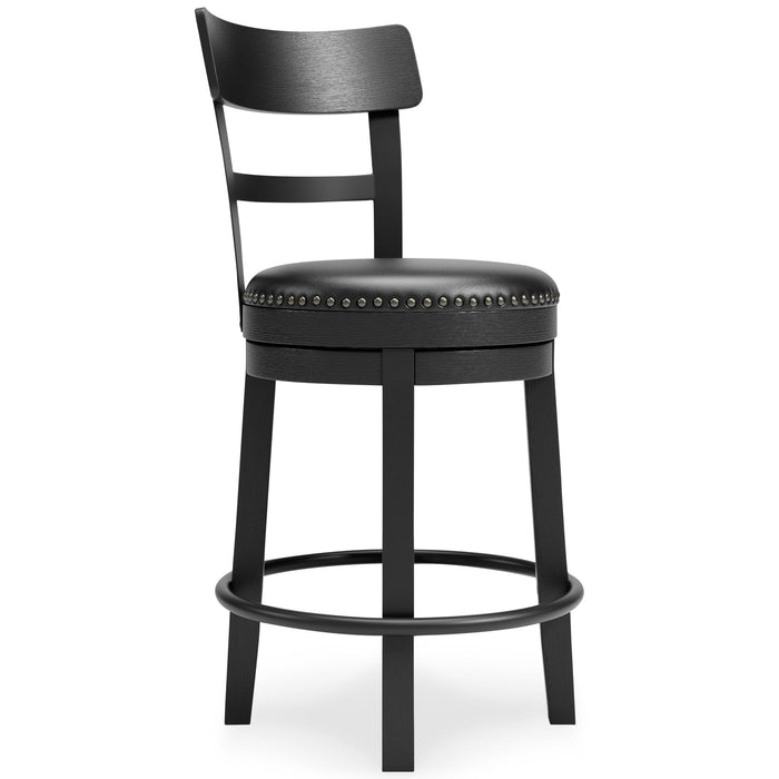 Valebeck - Full Back Swivel Stool - Premium Counter Height (24"-27") from Signature Design by Ashley® - Just $208! Shop now at Furniture Wholesale Plus  We are the best furniture store in Nashville, Hendersonville, Goodlettsville, Madison, Antioch, Mount Juliet, Lebanon, Gallatin, Springfield, Murfreesboro, Franklin, Brentwood