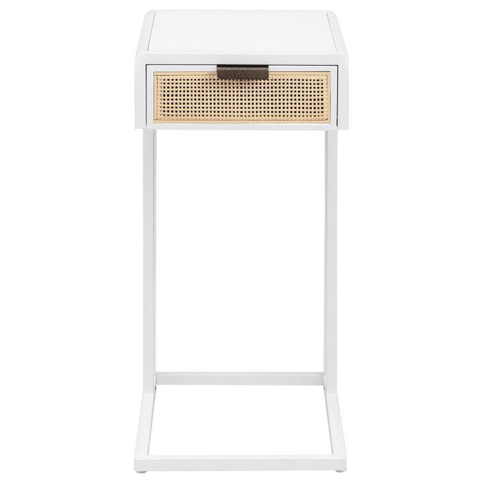Amherst - 1-Drawer Radio Weave Cane Metal Side Table – Side Tables by Coaster Fine Furniture at Furniture Wholesale Plus , Nashville furniture store