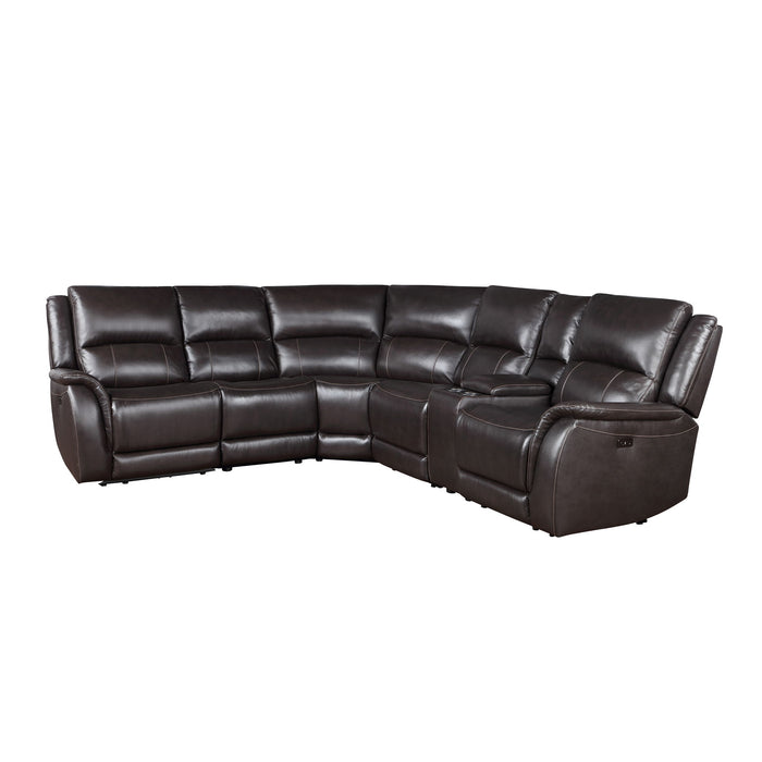 Alexandria - Leather Power Sectional – Reclining Sectionals by Steve Silver Furniture at Furniture Wholesale Plus , Nashville furniture store