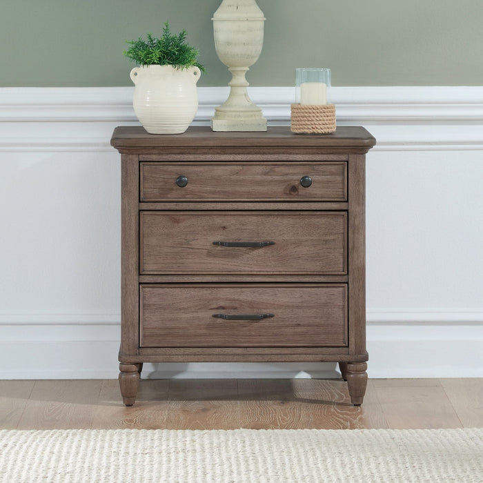 Hickory Grove - Nightstand With Charging Station - Heirloom Brown – Nightstands w/ Charging Stations by Liberty Furniture at Furniture Wholesale Plus , Nashville furniture store
