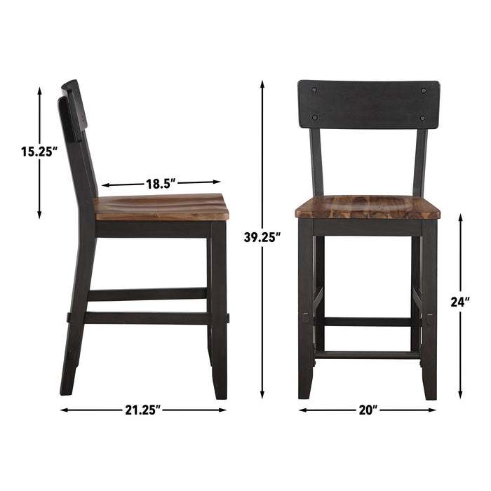 Bermuda - Counter Stool (Set of 2) - Black - Premium Stool Sets from Steve Silver Furniture - Just $309! Shop now at Furniture Wholesale Plus  We are the best furniture store in Nashville, Hendersonville, Goodlettsville, Madison, Antioch, Mount Juliet, Lebanon, Gallatin, Springfield, Murfreesboro, Franklin, Brentwood