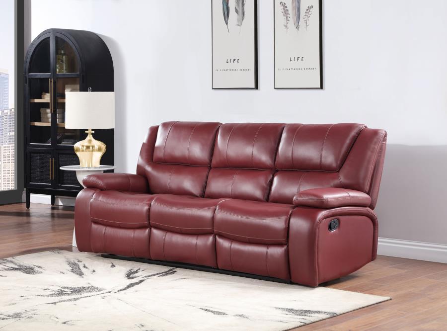 Camila - Upholstered Motion Reclining Sofa – Reclining Sofas by Coaster Fine Furniture at Furniture Wholesale Plus , Nashville furniture store