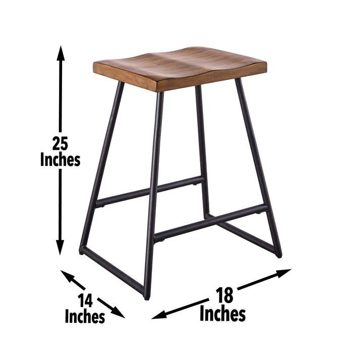 Landon - Counter Stool (Set of 2) - Light Brown – Stool Sets by Steve Silver Furniture at Furniture Wholesale Plus , Nashville furniture store