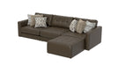 Siena - 4 Piece Modular Sectional With Cuddler Seat Cushions And Included Accent Pillows - Chocolate – Stationary Sectionals by Jackson at Furniture Wholesale Plus , Nashville furniture store