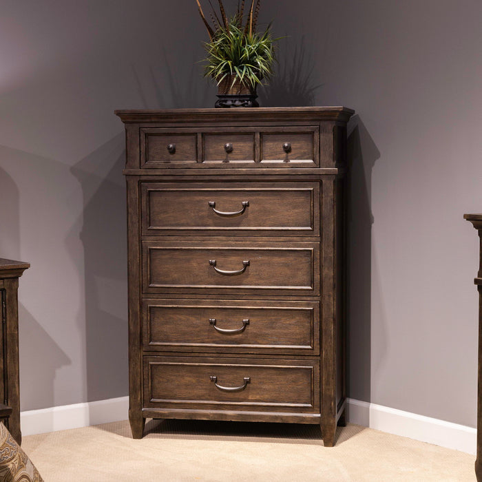 Paradise Valley - 5 Drawer Chest - Saddle Brown – Accent Chests by Liberty Furniture at Furniture Wholesale Plus , Nashville furniture store