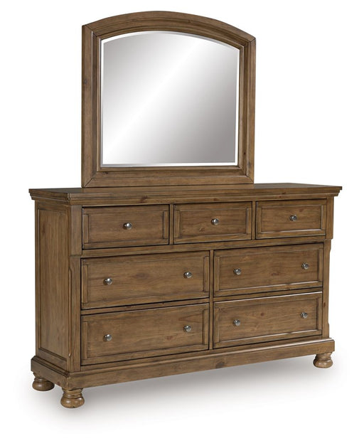 Feddinger - Dresser And Mirror - Medium Brown – Dresser & Mirror by Signature Design by Ashley® at Furniture Wholesale Plus , Nashville furniture store