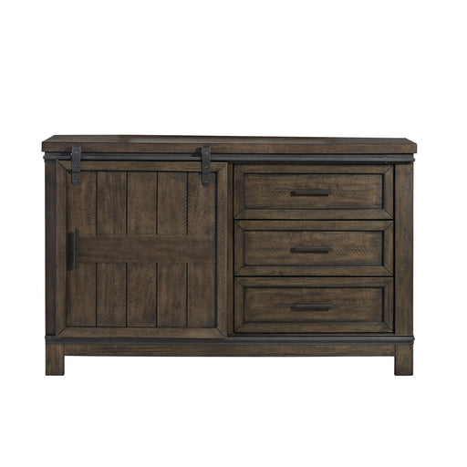 Thornwood Hills - Barn Door Dresser - Rock Beaten Brown – Dressers by Liberty Furniture at Furniture Wholesale Plus , Nashville furniture store